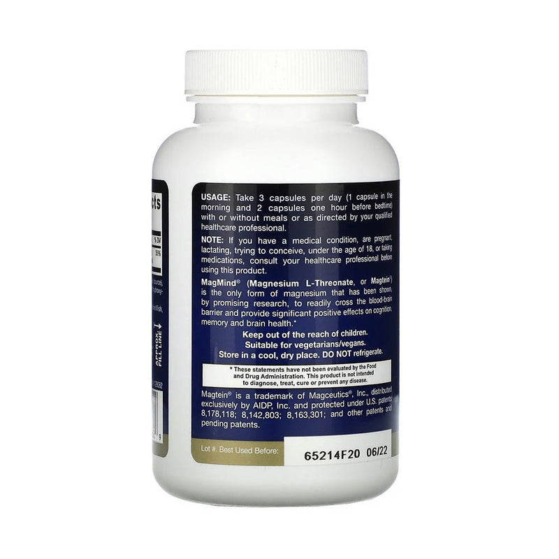 Încărcați imaginea în vizualizatorul Galerie, MagMind (Magnesium L-Threonate Magtein), Jarrow Formulas, 90 capsule
