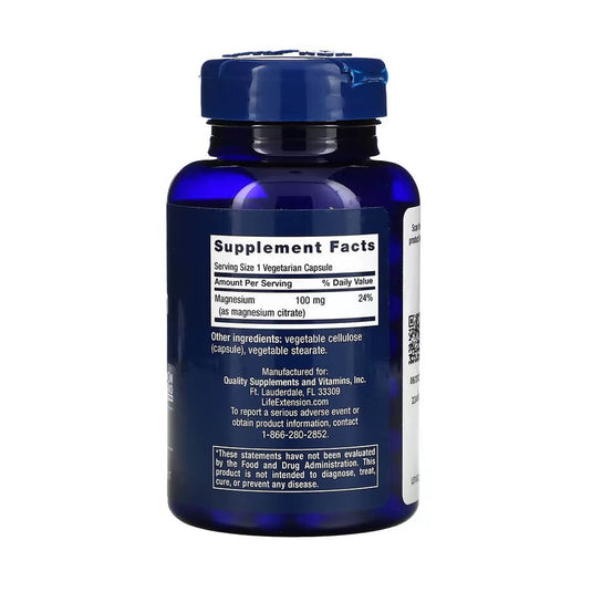 Magnesium Citrate, 100 mg, Life Extension, 100 capsule