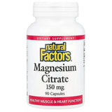 Magnesium Citrate, 150 mg, Natural Factors, 90 capsule