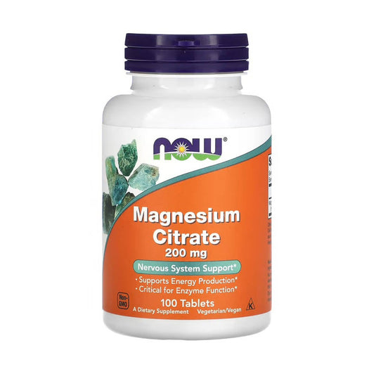 Magnesium Citrate 200 mg, Now Foods, 100 tablete