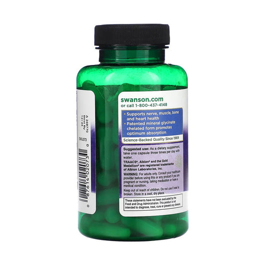 Magneziu Glicinat Albion Chelat, 133mg, Swanson, 90 capsule SWU073