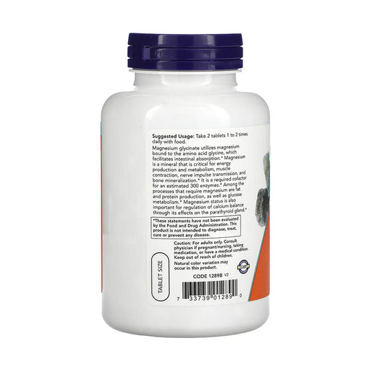 Magnesium Glycinate, Now Foods, 180 tablete