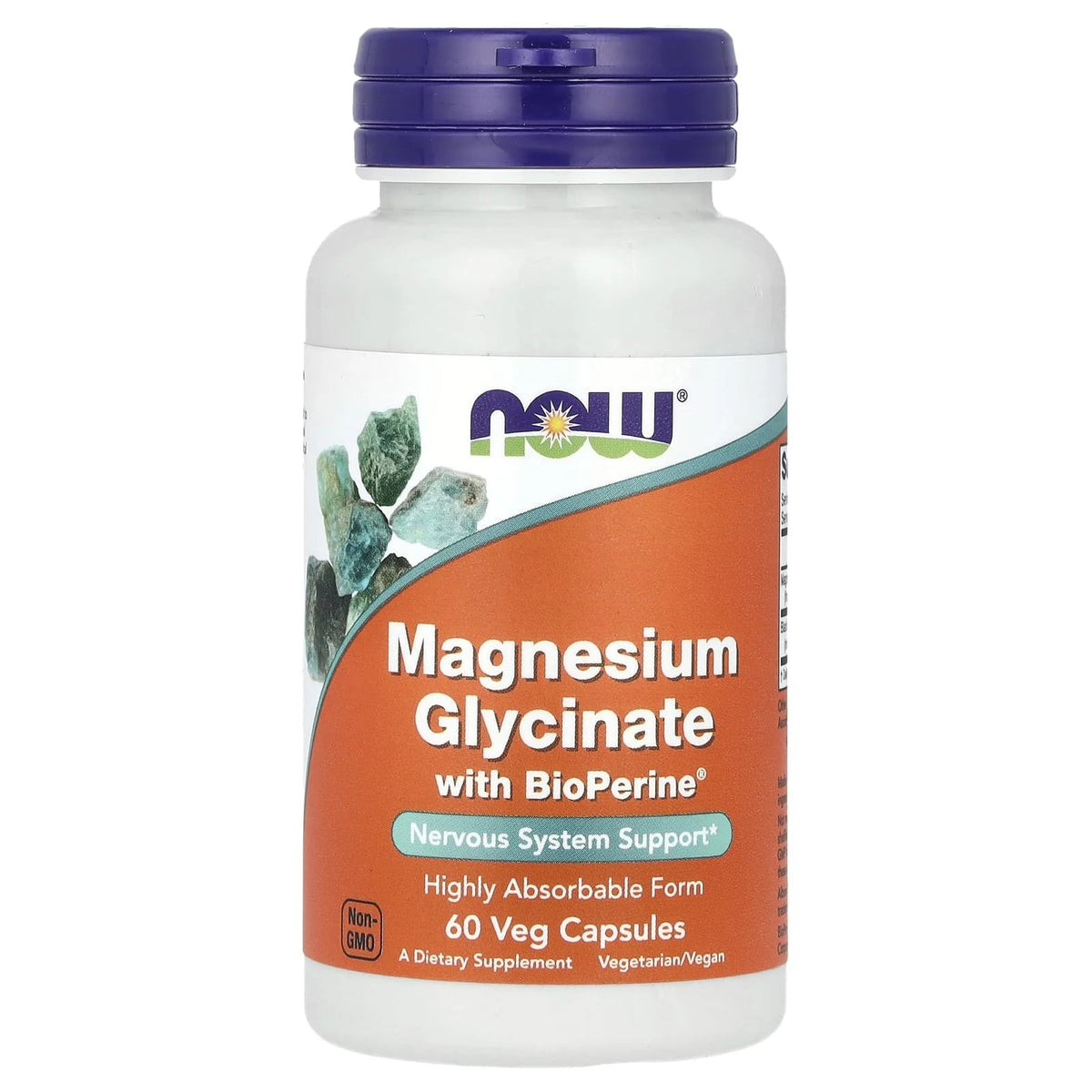 Magnesium Glycinate With BioPerine, NOW Foods, 60 capsule