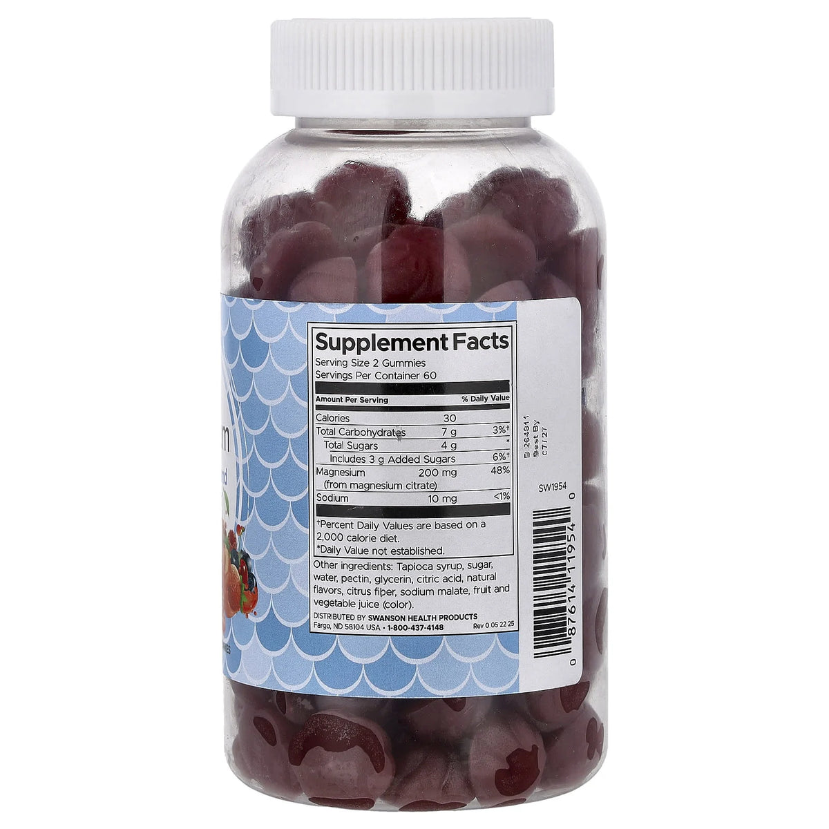 Magnesium Gummies, Mixed Berry, Swanson, 120 Gummies SW1954