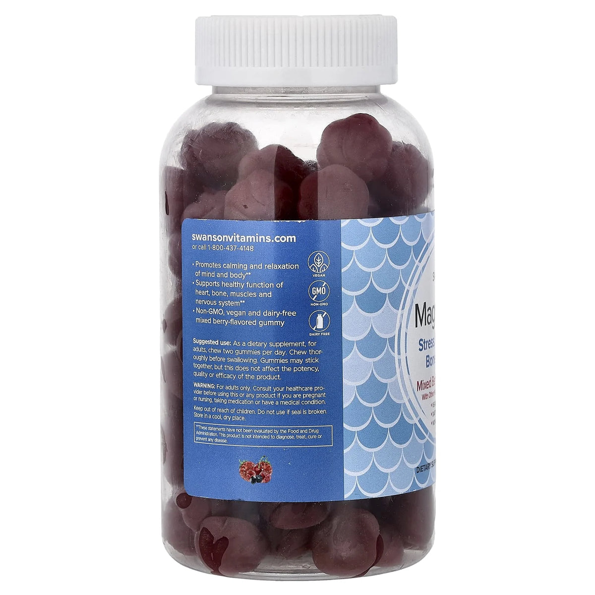 Magnesium Gummies, Mixed Berry, Swanson, 120 Gummies SW1954