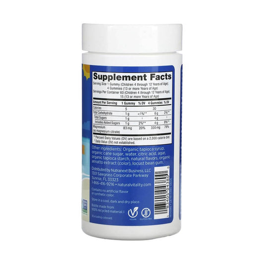 Magnesium Kids Gummies, Natural Vitality CALM, 60 Gummies