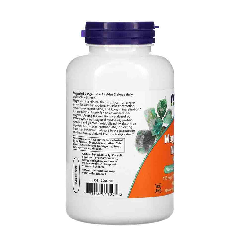 Încărcați imaginea în vizualizatorul Galerie, Magnesium Malate, 1000mg, Now Foods, 180 tablete
