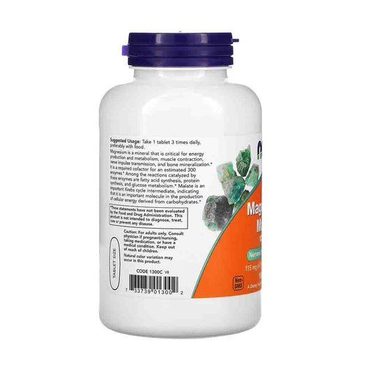 Magnesium Malate, 1000mg, Now Foods, 180 tablete