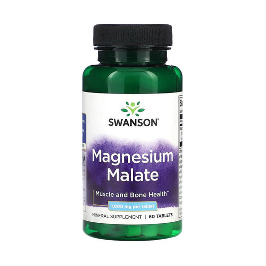 Magnesium Malate, 1000 mg Elemental Magnesium, Swanson, 60 tablete SW1708