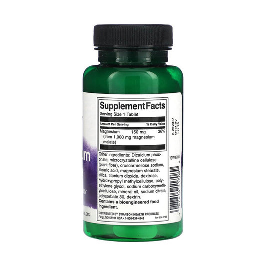 Magnesium Malate, 1000 mg Elemental Magnesium, Swanson, 60 tablete SW1708