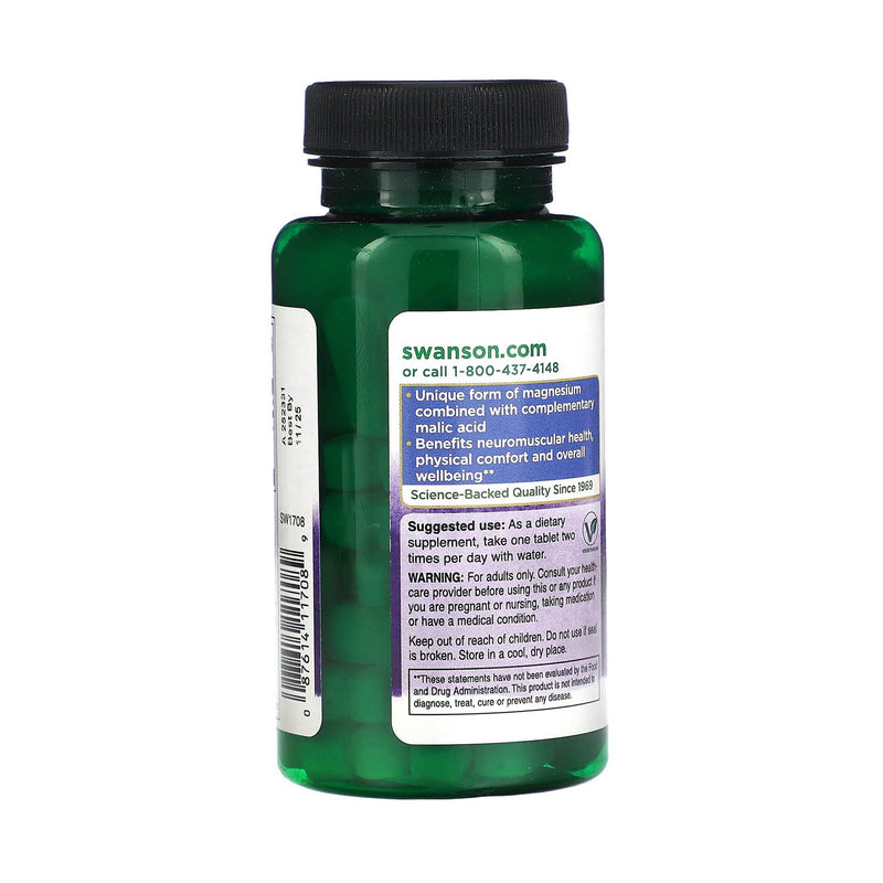 Încărcați imaginea în vizualizatorul Galerie, Magnesium Malate, 1000 mg Elemental Magnesium, Swanson, 60 tablete SW1708
