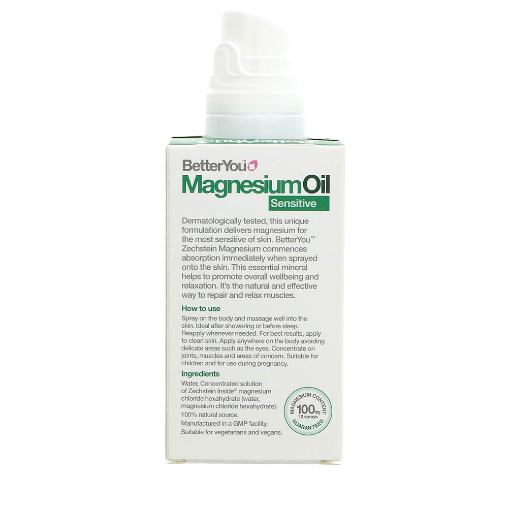 Magnesium Oil Sensitive Spray (Transdermic), BetterYou, 100ml