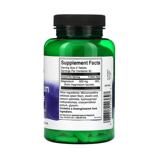 Magnesium Taurate, 100 mg, Swanson, 120 tablete SW1364