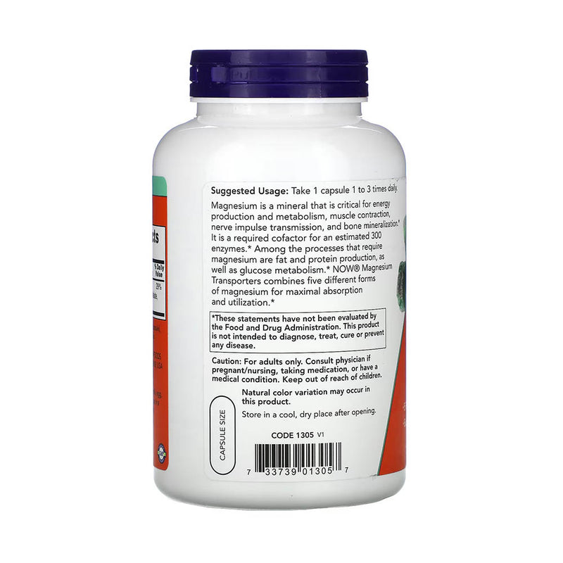 Încărcați imaginea în vizualizatorul Galerie, Magnesium Transporters (5 Forme de Magneziu), Now Foods, 180 capsule
