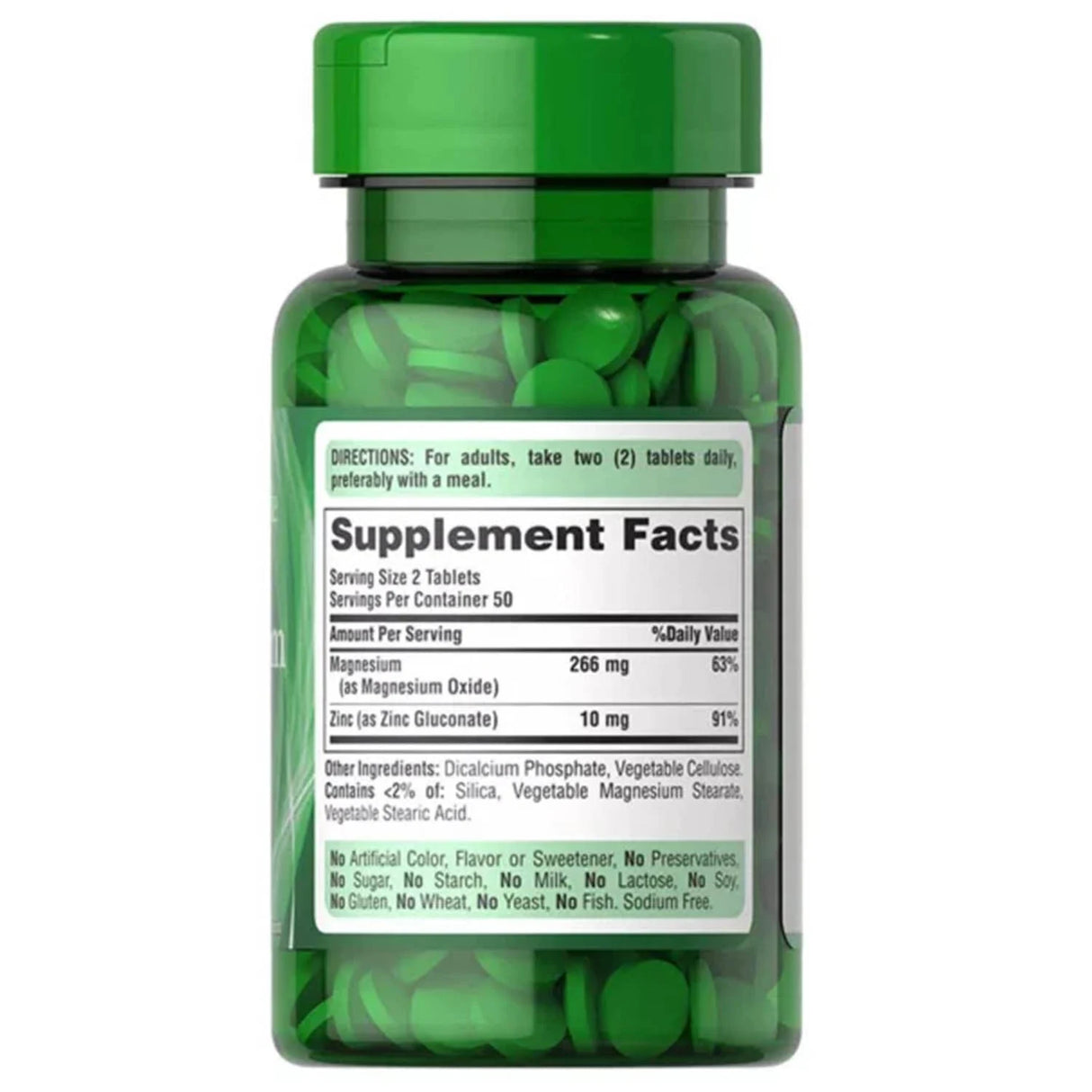 Magnesium with Zinc, Puritan's Pride, 100 tablete