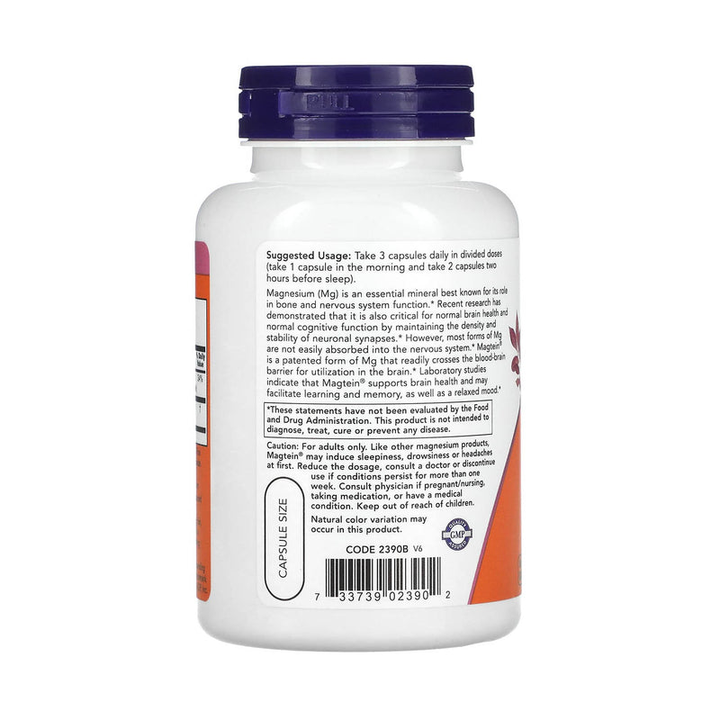 Încărcați imaginea în vizualizatorul Galerie, Magtein, Magnesium L-Threonate, Now Foods, 90 capsule
