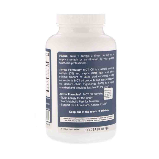 MCT Oil, 1000mg, Jarrow, 180 softgels