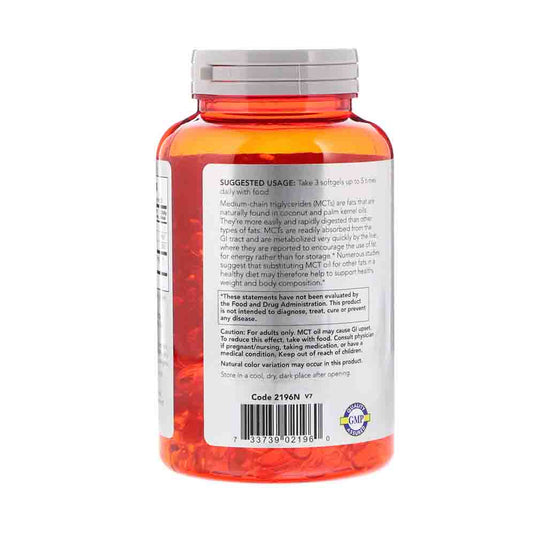 MCT Oil, 1000mg, Now Foods, 150 softgels