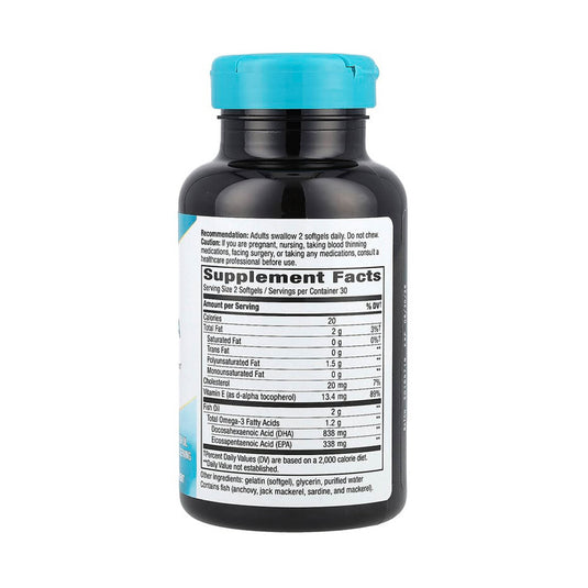 Mega-DHA Premium Fish Oil, Omega 3, Nature's Way, 60 Softgels
