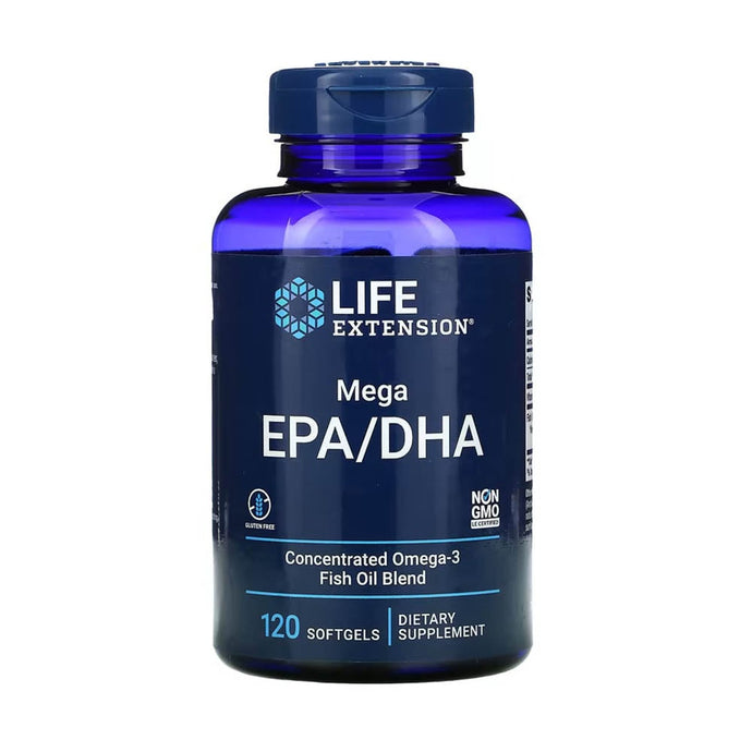 Mega EPA/DHA Omega-3, Life Extension, 120 softgels