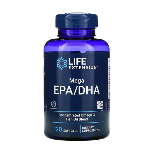 Mega EPA/DHA Omega-3, Life Extension, 120 softgels