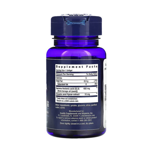 Mega GLA Sesame Lignans, (Borage Oil) Life Extension, 30 softgels