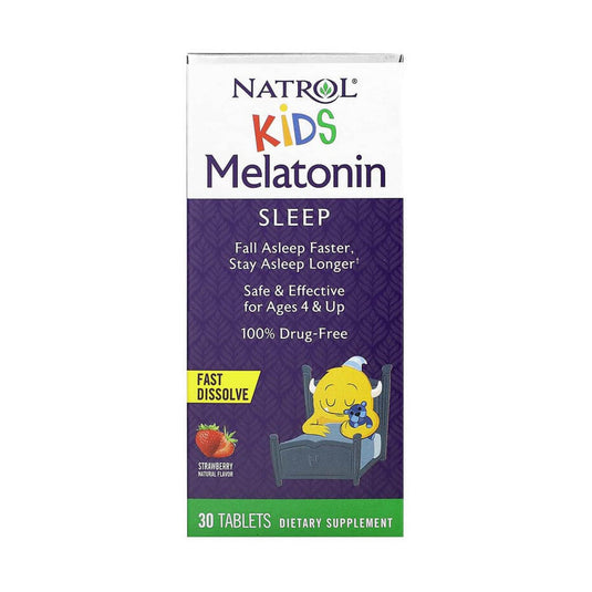 Melatonin Kids, Fast Dissolve, Natrol, 30 Tablete Dizolvabile