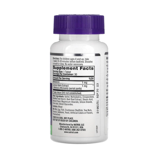 Melatonin Kids, Fast Dissolve, Natrol, 30 Tablete Dizolvabile