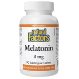 Melatonin, Stress-Relax, 3 mg, Natural Factors, 90 tablete