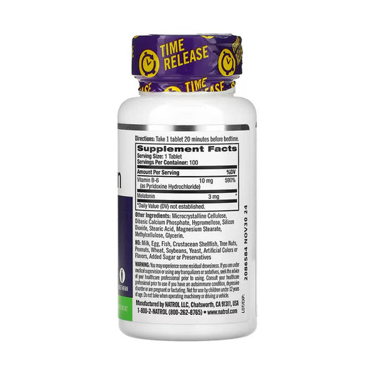 Melatonin, Time Release, 3 mg, Natrol, 100 tablete