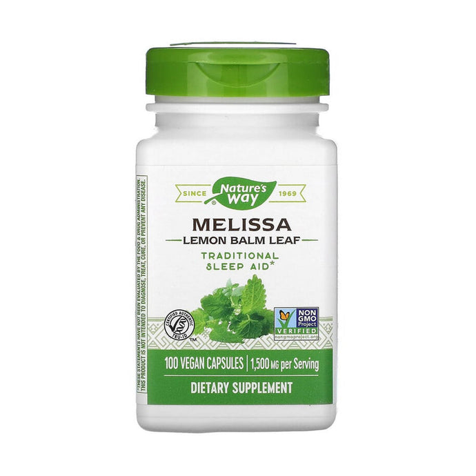 Melissa, Lemon Balm Leaf, 500 mg, Nature's Way, 100 Vegan Capsules