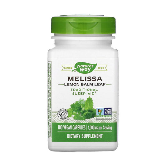 Melissa, Lemon Balm Leaf, 500 mg, Nature's Way, 100 Vegan Capsules