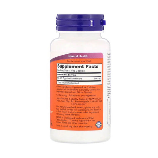 Membrana Coaja de Ou (Eggshell NEM), 500 mg, Now Foods, 60 capsule