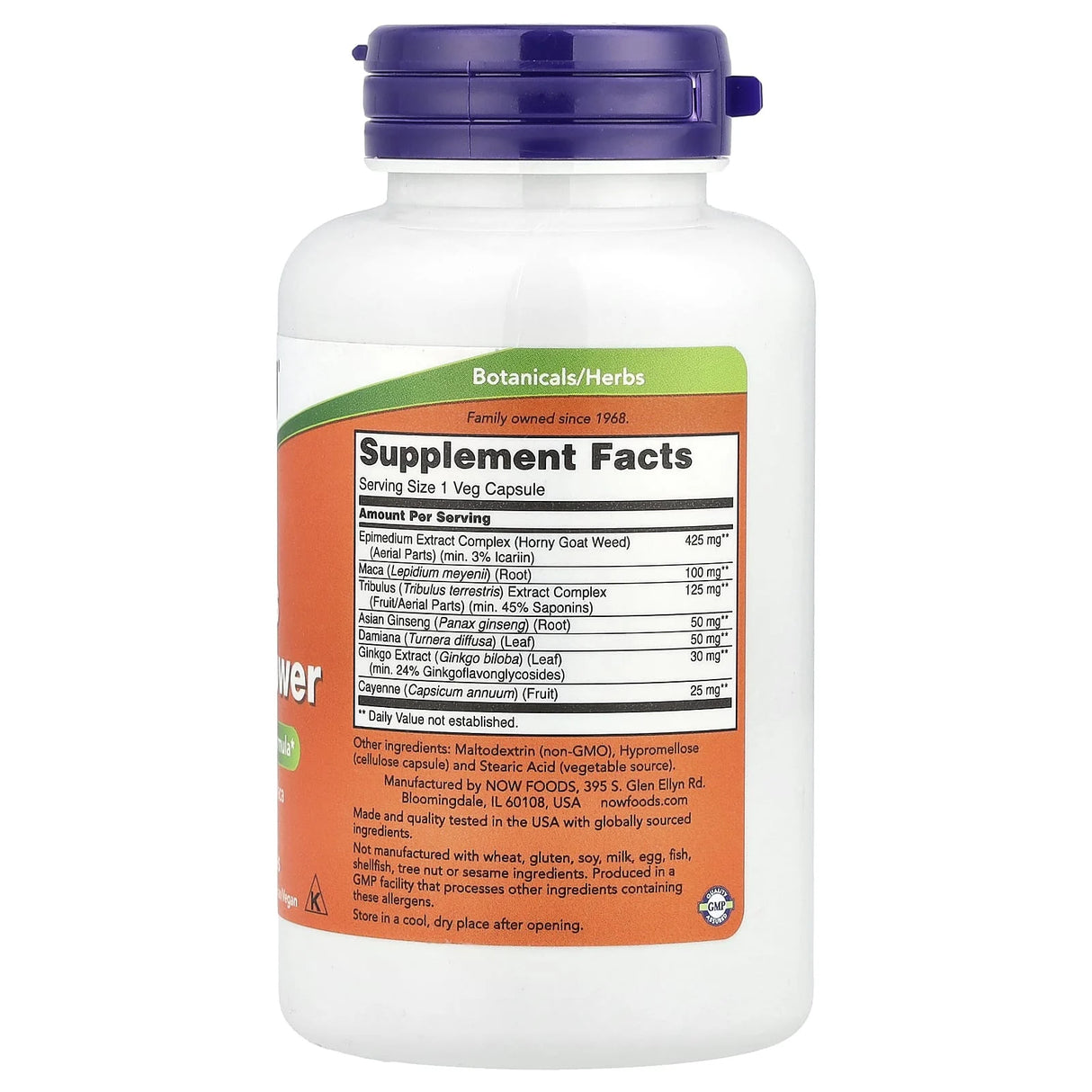Men's Virility Power, Now Foods, 60 capsule