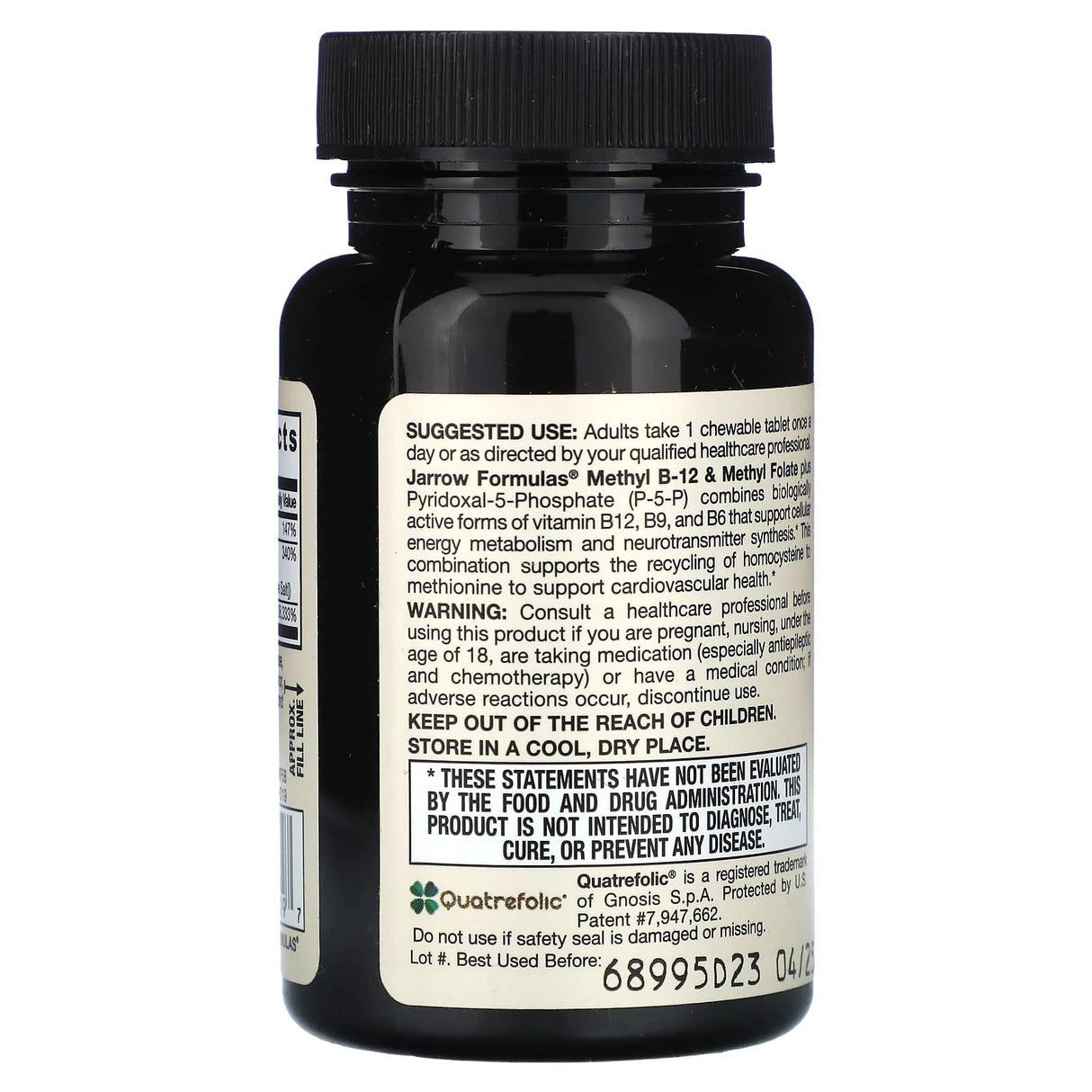 Methyl B-12 5000 mcg & Methyl Folate, Jarrow Formulas, 60 drajeuri