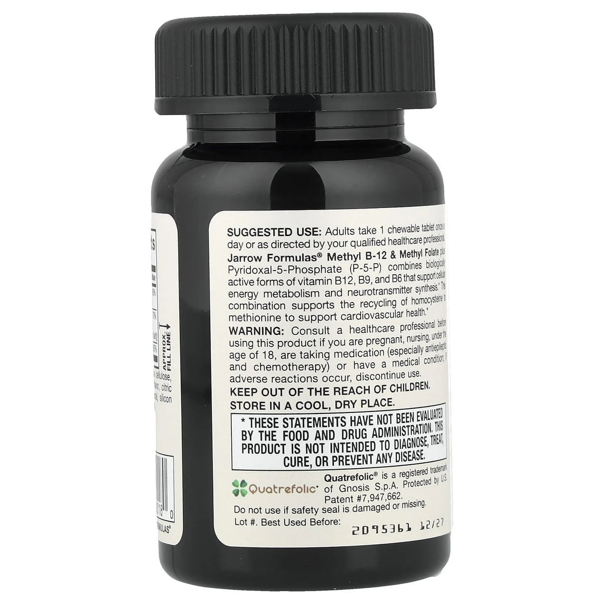 Methyl B-12 1000 mcg & Methyl Folate, Jarrow Formulas, 100 drajeuri