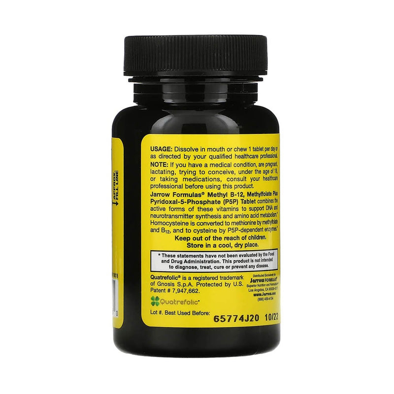 Încărcați imaginea în vizualizatorul Galerie, Methyl B-12 1000 mcg &amp; Methyl Folate, Jarrow Formulas, 100 drajeuri
