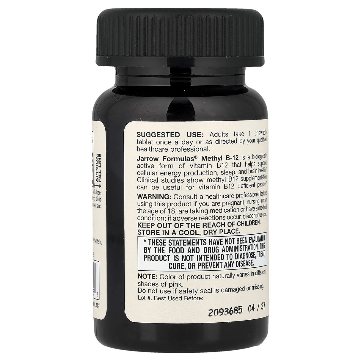Methyl B-12 (Methylcobalamin), 500 mcg, Jarrow Formulas, 100 drajeuri