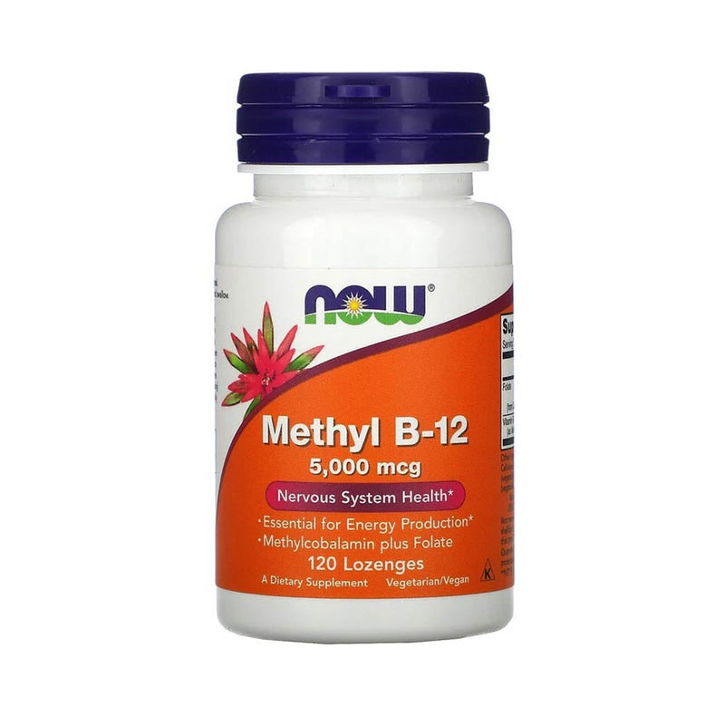 Încărcați imaginea în vizualizatorul Galerie, Methyl B-12 Methylcobalamin plus Folate, 5000mcg, Now Foods, 60 drajeuri
