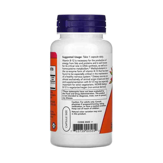 Methyl B-12 (Vitamina B12), 5000mcg, Now Foods, 90 capsule