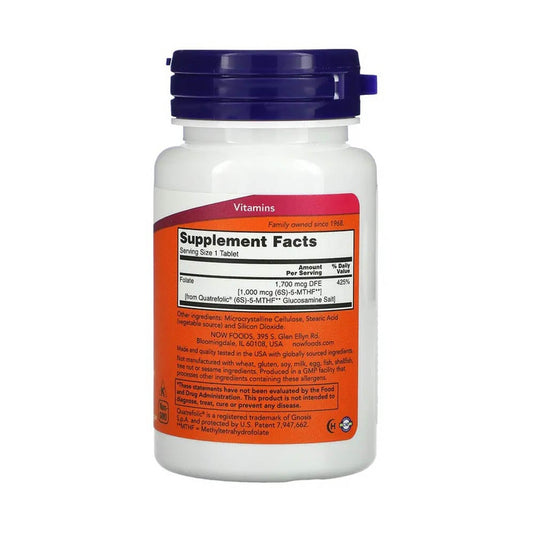 Methyl Folate, (Folat 5-MTHF) 1000 mcg, Now Foods, 90 tablete