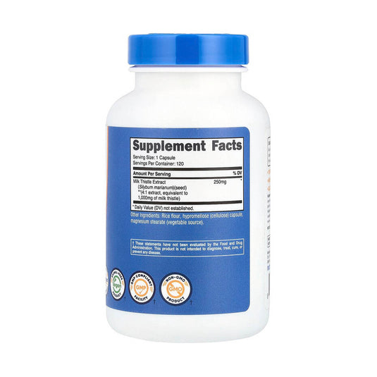 Milk Thistle Silymarin Extract (Armurariu), 1,000 mg, Nutricost, 120 Capsule