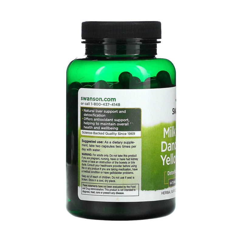 Încărcați imaginea în vizualizatorul Galerie, Milk Thistle Dandelion &amp; Yellow Dock, Swanson, 120 Capsule SW1707
