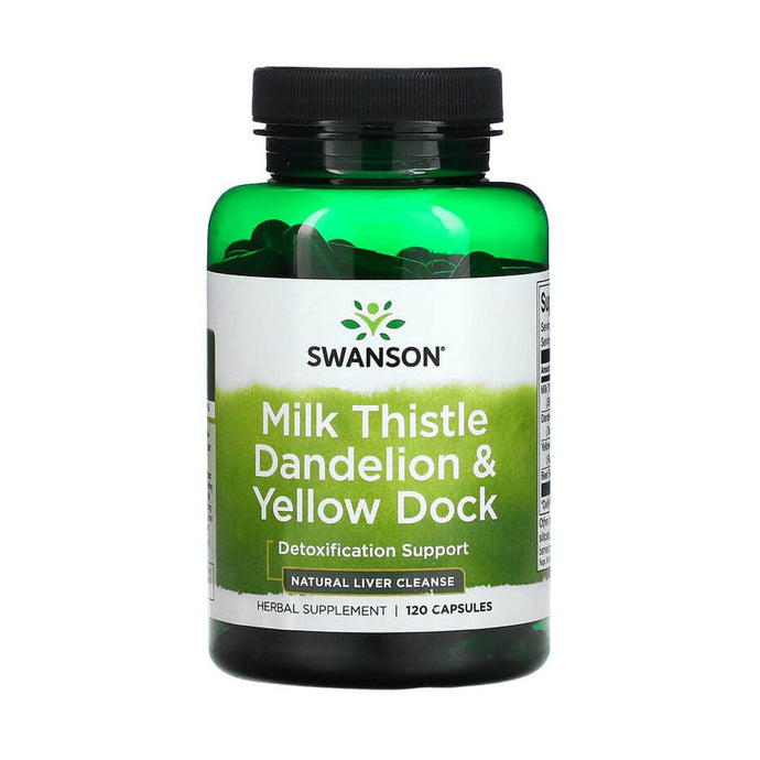 Milk Thistle Dandelion & Yellow Dock, Swanson, 120 Capsule SW1707