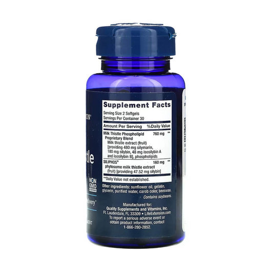 Milk Thistle Extract (Ciulin de Lapte), Life Extension, 60 softgels