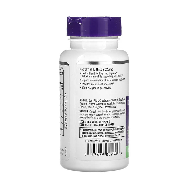 Încărcați imaginea în vizualizatorul Galerie, Milk Thistle Extract, Silymarin Complex, Natrol, 60 capsule
