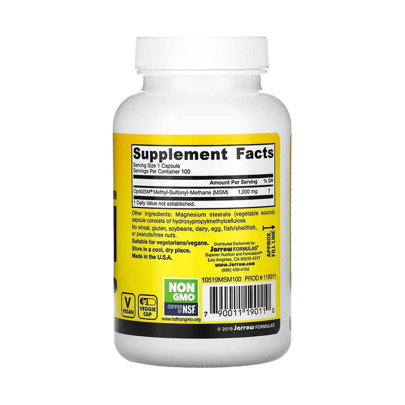 Încărcați imaginea în vizualizatorul Galerie, MSM (Methyl-Sulfonyl-Methane), 1000 mg, Jarrow Formulas, 100 capsule
