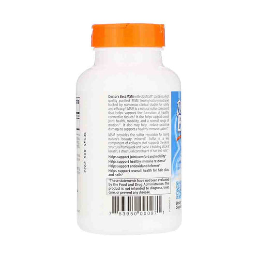 MSM with OptiMSM, 1500mg, Doctor's Best, 120 tablete