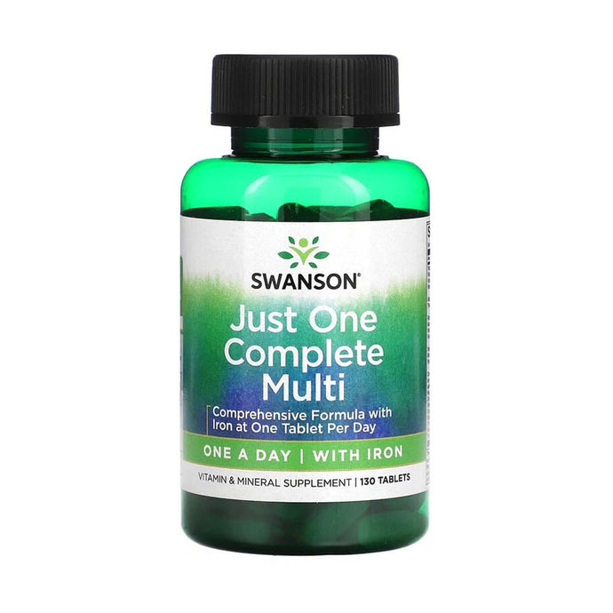 Just One Multi with Iron (Multivitamine cu Fier), Swanson, 130 tablete SW250