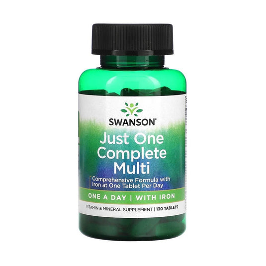 Just One Multi with Iron (Multivitamine cu Fier), Swanson, 130 tablete SW250